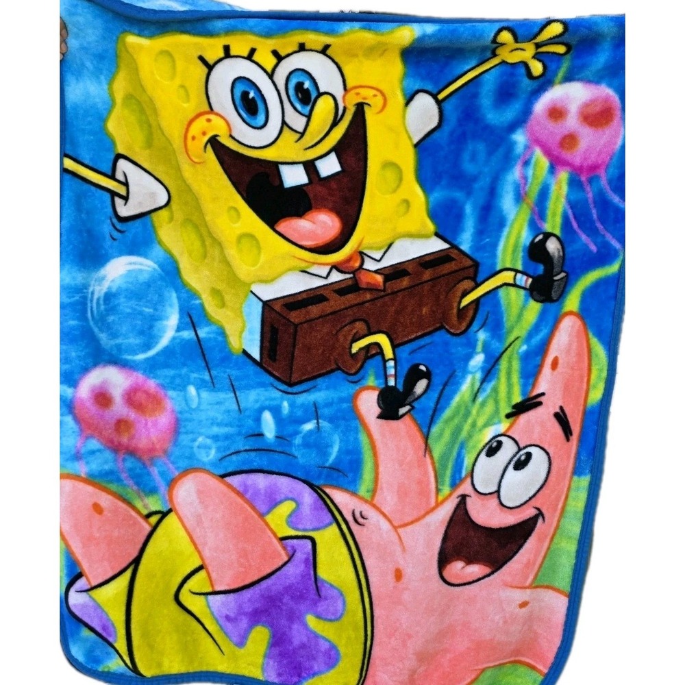 Nickelodeon SpongeBob SquarePants Patrick Jumping JellyfishThrow Blanket 3'x4'